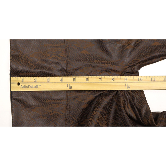 Spanx Women's Snake Printed Faux Leather Leggings Brown Sz M - Picture 5 of 10